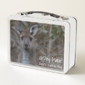 Lunch Box G'Day Mate ! Cute personnalisée Kangaroo Australie (Dos)