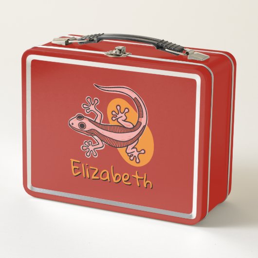 Lunch Box Gecko Rose Enfants (Devant)