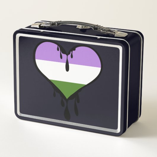 Lunch Box Genderqueer Fierté Coeur déchiquetant (Dos)