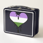 Lunch Box Genderqueer Fierté Coeur déchiquetant (Devant)