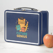 Lunch Box Génie futur - Chat mignon avec Essentials de l'éco (En situation)