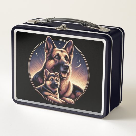 Lunch Box German Shephard, Mom & Pup 03X (Devant)