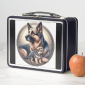 Lunch Box German Shepherd Mom & Pup 01X (En situation)
