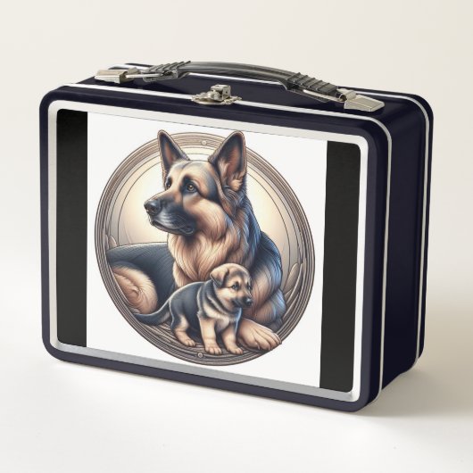 Lunch Box German Shepherd Mom & Pup 01X (Devant)