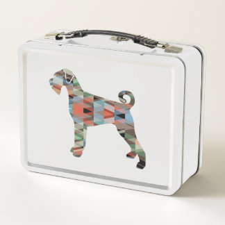 Lunch Box Giant Schnauzer Chien race Geo Silhouette Plaid