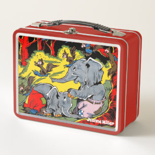 Lunch Box Giggle Eléphant Animaux Comics Vintages