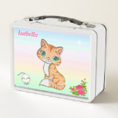 Lunch Box Ginger kitty chat, souris & étoile aux couleurs pa (Dos)