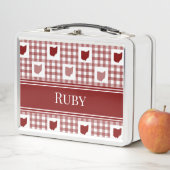 Lunch Box Gingham Rouge Ohio (En situation)