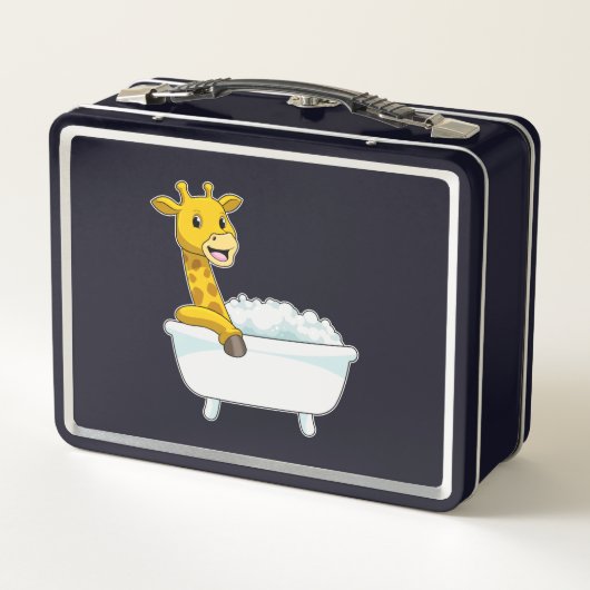 Lunch Box Girafe avec baignoire avec mousse (Dos)