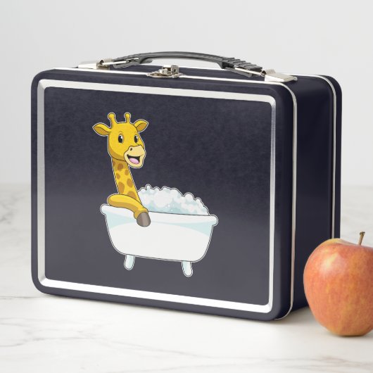 Lunch Box Girafe avec baignoire avec mousse (En situation)