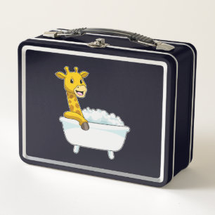 Lunch Box Girafe avec baignoire avec mousse