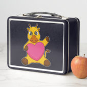 Lunch Box Giraffe au coeur (En situation)