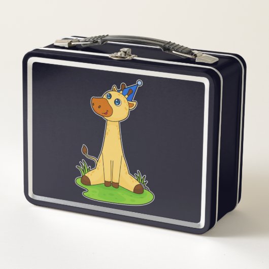 Lunch Box Giraffe avec casquette de fête (Devant)