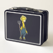 Lunch Box Giraffe en fermier avec Pitchfork (Dos)