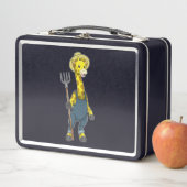 Lunch Box Giraffe en fermier avec Pitchfork (En situation)