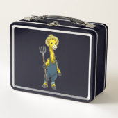 Lunch Box Giraffe en fermier avec Pitchfork (Devant)
