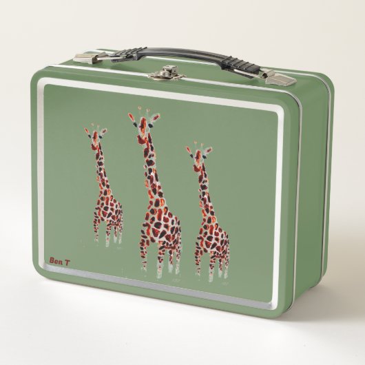 Lunch Box Giraffe Wild Animal Art Personnalisé (Devant)