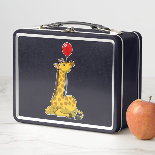 Lunch Box Giraffe with Balloon (En situation)
