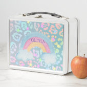 Lunch Box Girl Cute Rainbow Kids Retour à l'école (En situation)