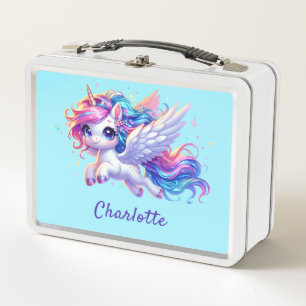 Lunch Box Girls Magical Unicorn Rainbow Kids Personnalisé