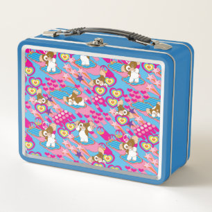 Lunch Box Gizmo Pink Peace & Love Motif