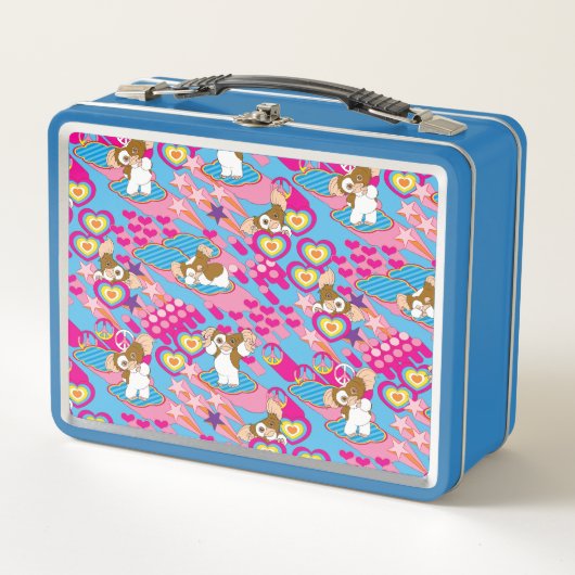 Lunch Box Gizmo | Pink Peace & Love Motif (Devant)
