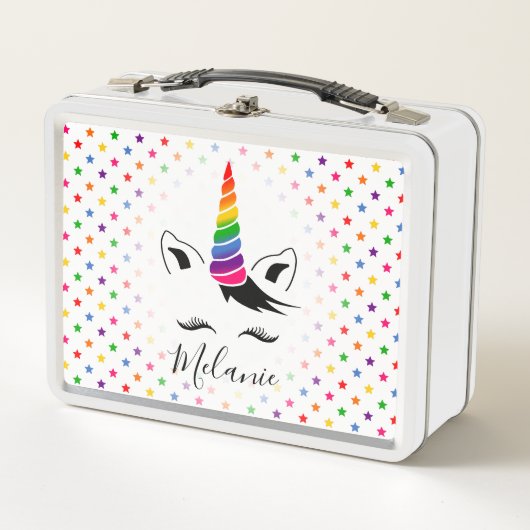Lunch Box Glam Rainbow Unicorn (Devant)