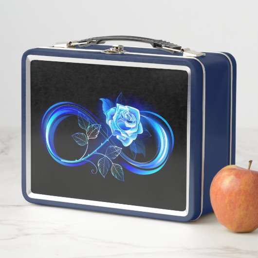 Lunch Box Glowing infinity with blue rose (En situation)