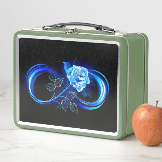 Lunch Box Glowing infinity with blue rose (En situation)