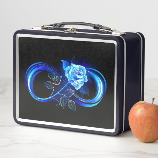 Lunch Box Glowing infinity with blue rose (En situation)