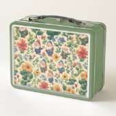 Lunch Box Gnome a flower motif design (Dos)