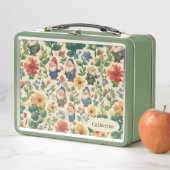 Lunch Box Gnome a flower motif design (En situation)