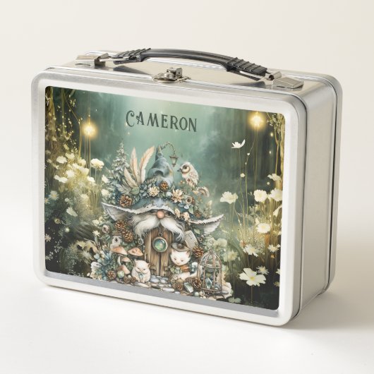 Lunch Box Gnome de la Forêt Enchantée Personnalisé (Devant)