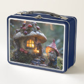 Lunch Box Gnome et une maison de champignons, design imagina (Devant)