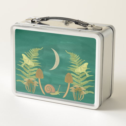 Lunch Box Goblincore Snail and Mushrooms Personnalisé (Dos)