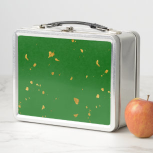 Lunch Box Gold Flakes sur Emerald Green