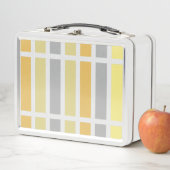 Lunch Box Gold Silver Bronze Metal Hues (En situation)