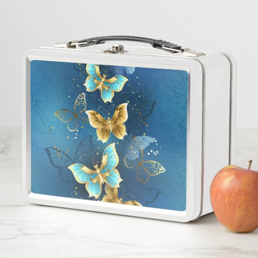 Lunch Box Golden butterflies (En situation)