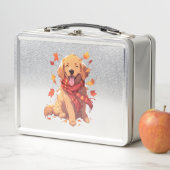 Lunch Box Golden Retriever Automne Dog Feuilles d'automne (En situation)