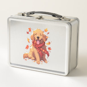 Lunch Box Golden Retriever Automne Dog Feuilles d'automne