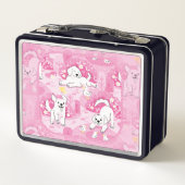 Lunch Box Golden Retriever Puppy in Pink Garden (Dos)