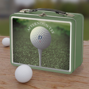 Lunch Box Golf Ball Monogram Afternoon Tee Golfing 