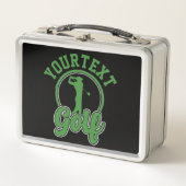 Lunch Box Golf personnalisé AJOUTER NOM Retro Pro Golfer Swi (Devant)