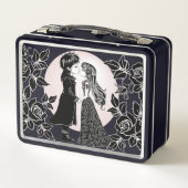 Lunch Box Gothique Emo Enfants Kiss Valentine's Day (Dos)