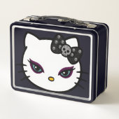 Lunch Box Gothique Kitty Skull Bow (Dos)