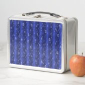 Lunch Box gouttes de pluie sur le métal bleu (En situation)