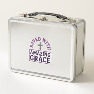 Lunch Box Grâce Incroyable Croix Chrétienne Vintage