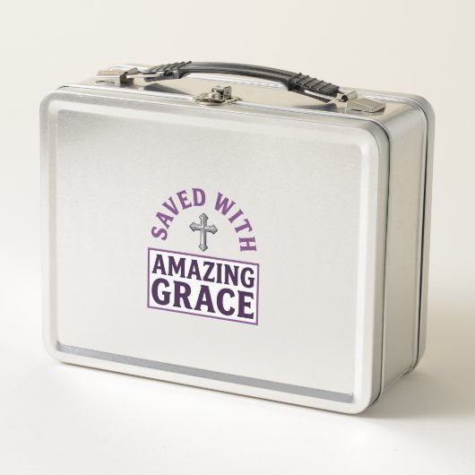 Lunch Box Grâce Incroyable Croix Chrétienne Vintage (Devant)