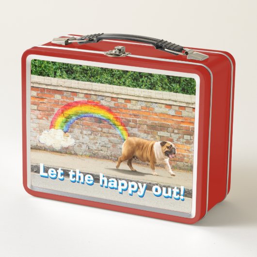 Lunch Box Graffiti de chien et d'arc-en-ciel (Devant)