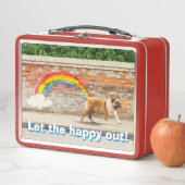 Lunch Box Graffiti de chien et d'arc-en-ciel (En situation)